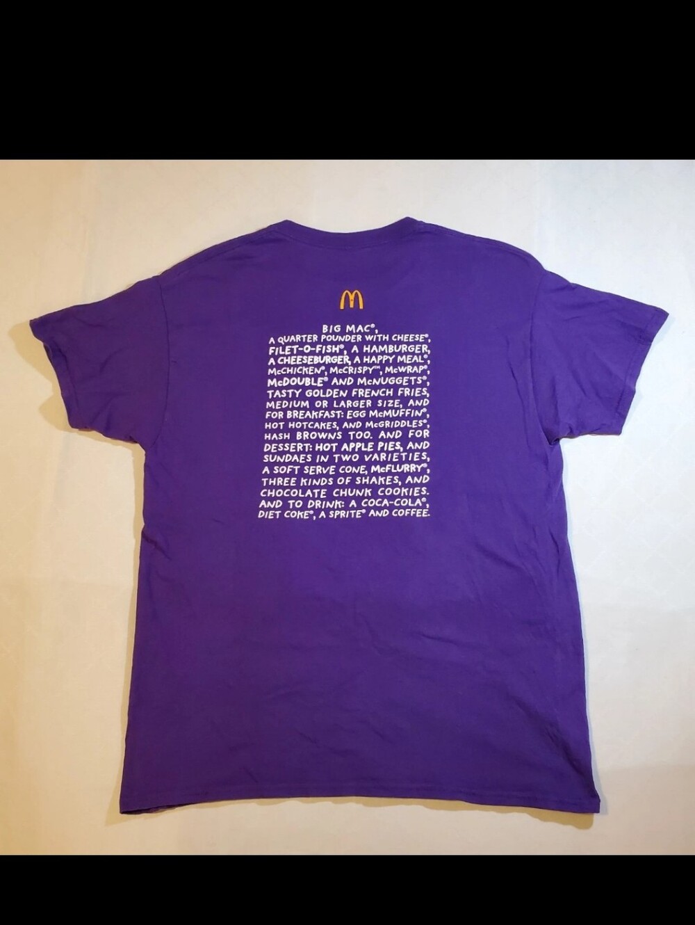 Lil Yachty X McDonald's Menu Song Remix T-Shirt Mens Medium Purple Canada